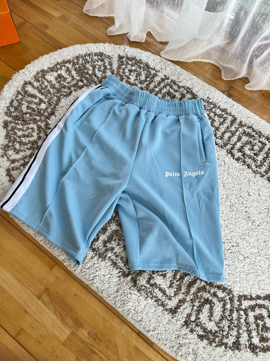 pantaloni scurti baby blue palm